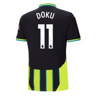 Maglia Calcio Manchester City Jeremy Doku #11 Seconda Divisa 2024-25 Manica Corta